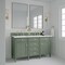 James Martin Vanities Brittany 60in Double Vanity, Smokey Celadon w/ 3 CM Ethereal Noctis Top 650-V60D-SC-3ENC - alternate 6